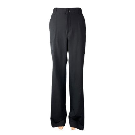Old Navy Stretch Tech Black High Waisted Wide Leg Trousers Dress Pants S Tall