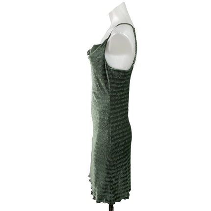Le Lis Women's Green Sleeveless Cami Camisole Cowl Neck Mini Slip Dress Size S