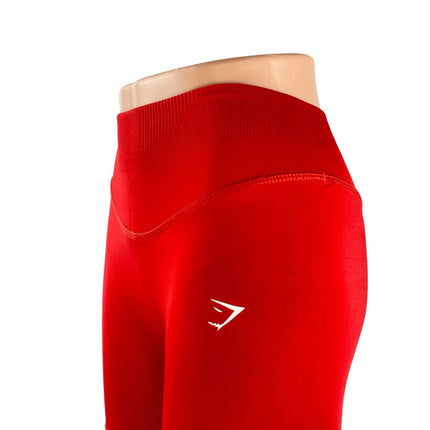 Gymshark Vital Sculpt Seamless Red Yoga Gym Athletic Activewear Sweat Shorts XS