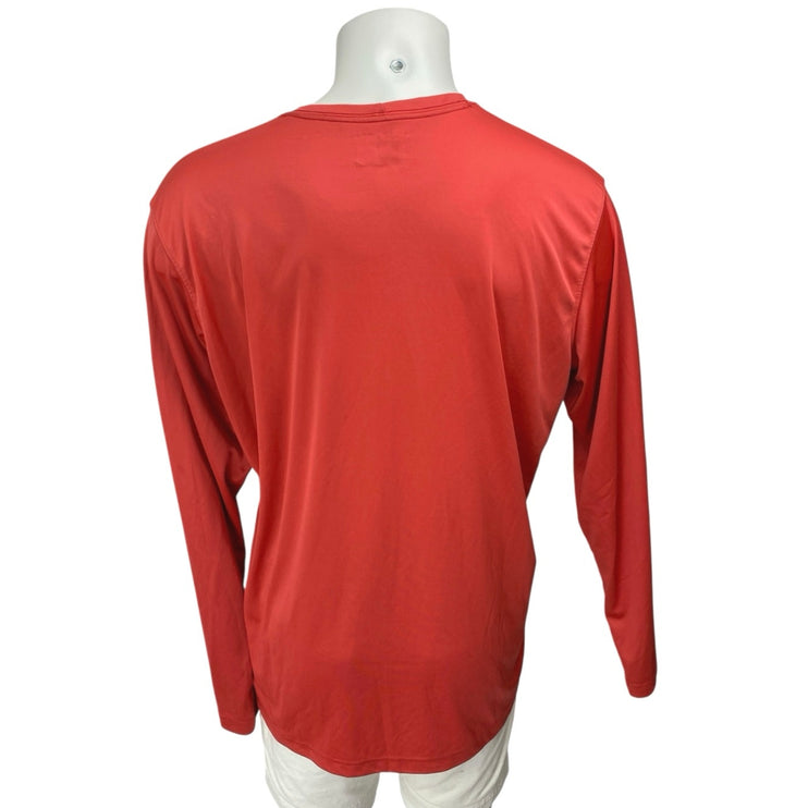 Columbia Omni-Shade Men's Orange Logo Crewneck Long Sleeve Tee T-Shirt Top Sz XL