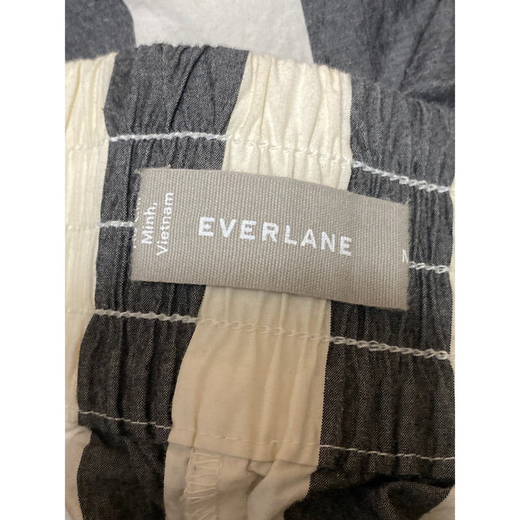 Everlane Striped Elastic High Waist Wide Leg Lounge Bloomer Mini Boxer Shorts M