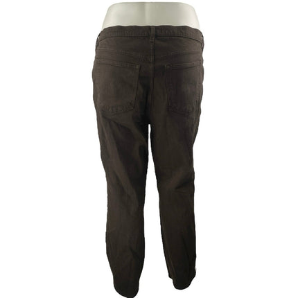 Abercrombie & Fitch The 90s Ultra High Rise Women Brown Straight Denim Jeans 35