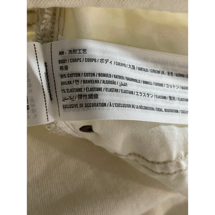 Abercrombie & Fitch 90's Straight White Ultra High Rise Denim Jeans Pants 27/4