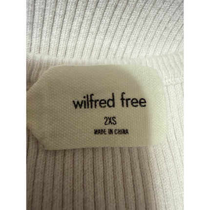 Aritzia Wilfred Free Ivory Cream Sleeveless Ribbed Knit Sculpt Bodycon Dress XXS