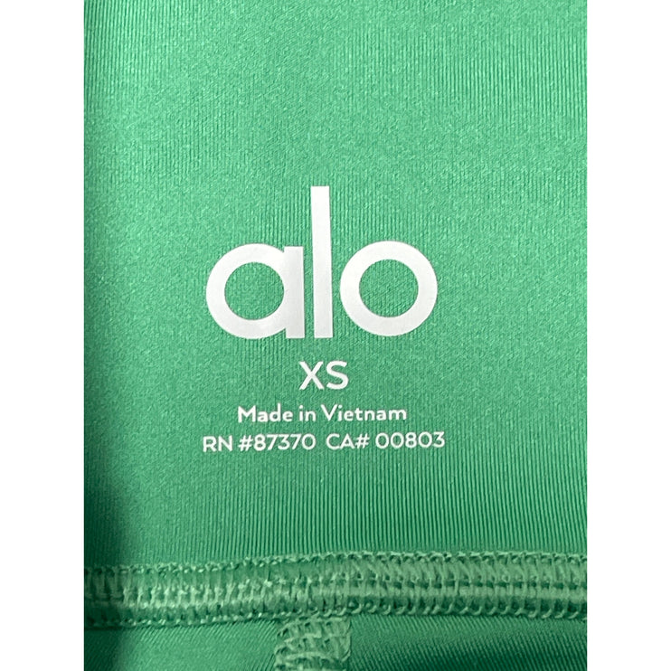 Alo Yoga Green Mid Rise Athletic Yoga Activewear Leggings Trouser Pants Size XS