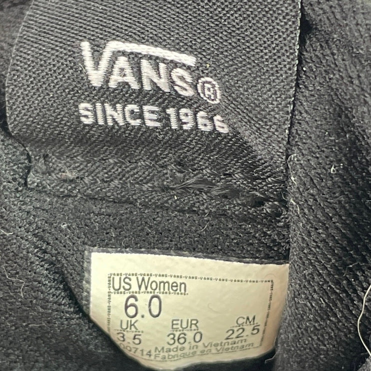 Vans Ward Women's Black Canvas Lace Up High Top Skate Sneakers Shoes Size 6