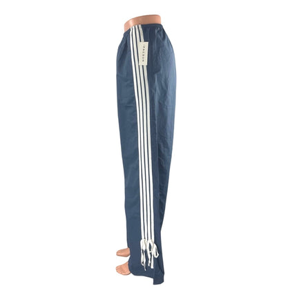 NEW Pacsun Women's Blue Side Stripe High Rise Wide Leg Baggy Track Pants Size M