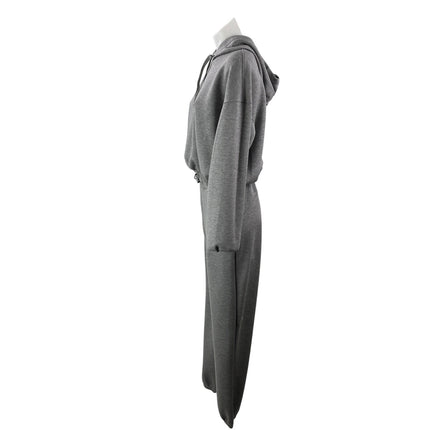 Spanx Women's Dark Gray Long Sleeve Hoodie Lounge Sweat Pants 2 Piece Set Size M