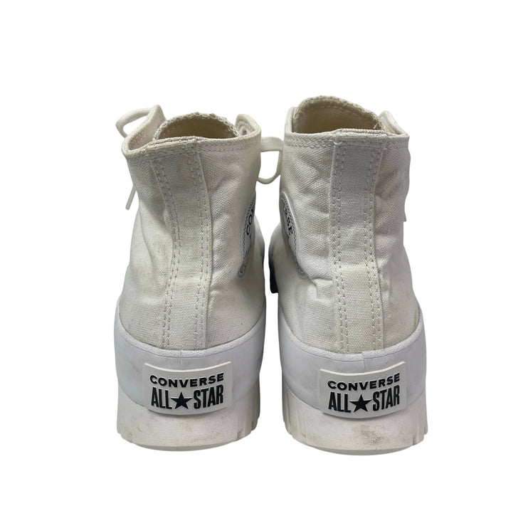 Converse Chuck Taylor All Star Lugged White Round Toe High Top Sneaker Shoes 9.5