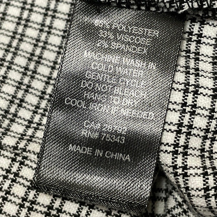 Rachel Zoe Women's Gray Plaid Long Sleeve Boat Neck Zip Work Blouse Top Size S