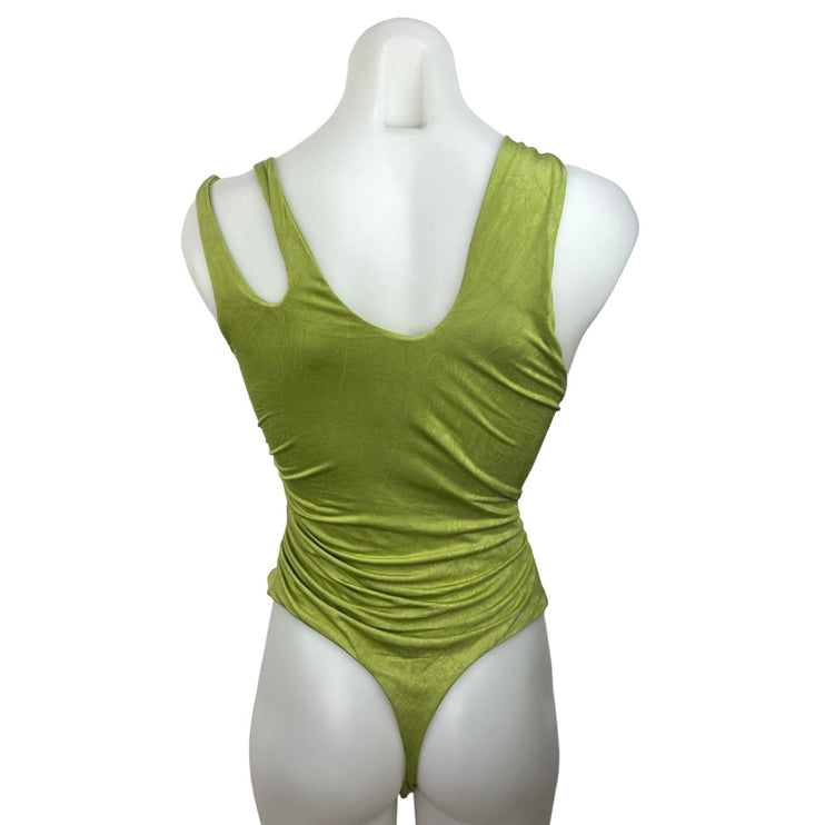 Shein Women's Green Scoop Neck Sleeveless Stretchable One Piece Bodysuit Size 6