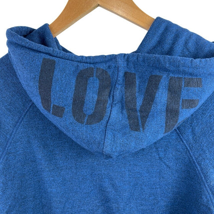 Sundry Women's Blue Knitted Hoodie Hooded Sweatshirt & Sweat Pants Lounge Set 2