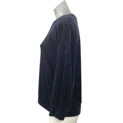 LOFT Women's Velvet Velour Boat Neck Long Sleeve Sweatshirt Sweater Top S Petite