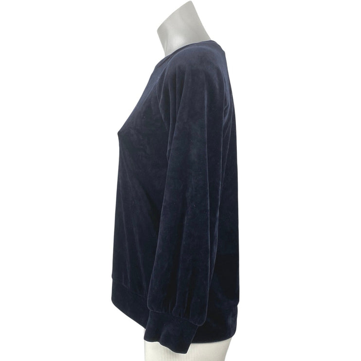 LOFT Women's Velvet Velour Boat Neck Long Sleeve Sweatshirt Sweater Top S Petite