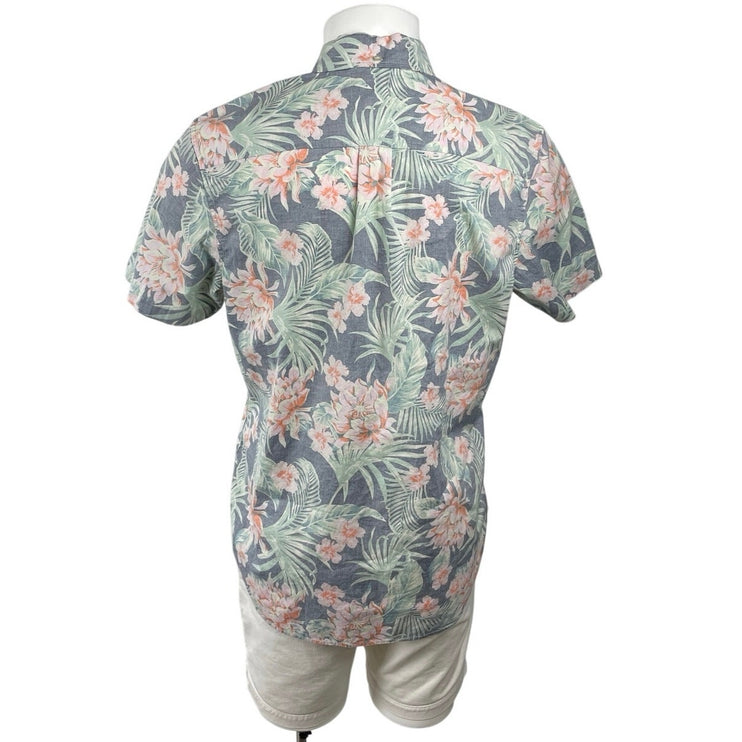 Chubbies Resort Wear Friday Tropical Collared Short Sleeve Button Up Shirt Top M