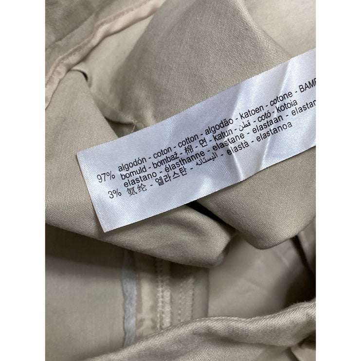 Zara Womens Beige Khaki High Waisted Utility Straight Mini Casual Shorts Size XS