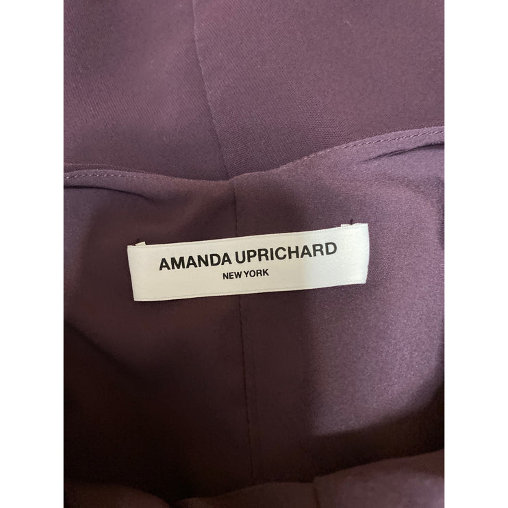 Amanda Uprichard Women's Purple Sleeveless Backless Mini Bodycon Sheath Dress M