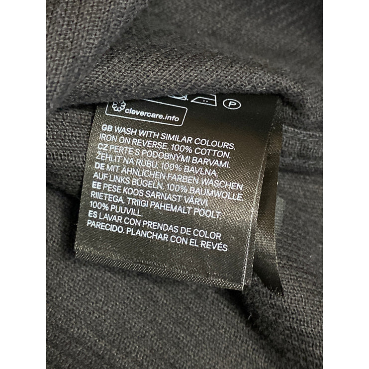 H&M Men's Black Corduroy Collared Long Sleeve Button Down Shirt Shacket Top Sz M