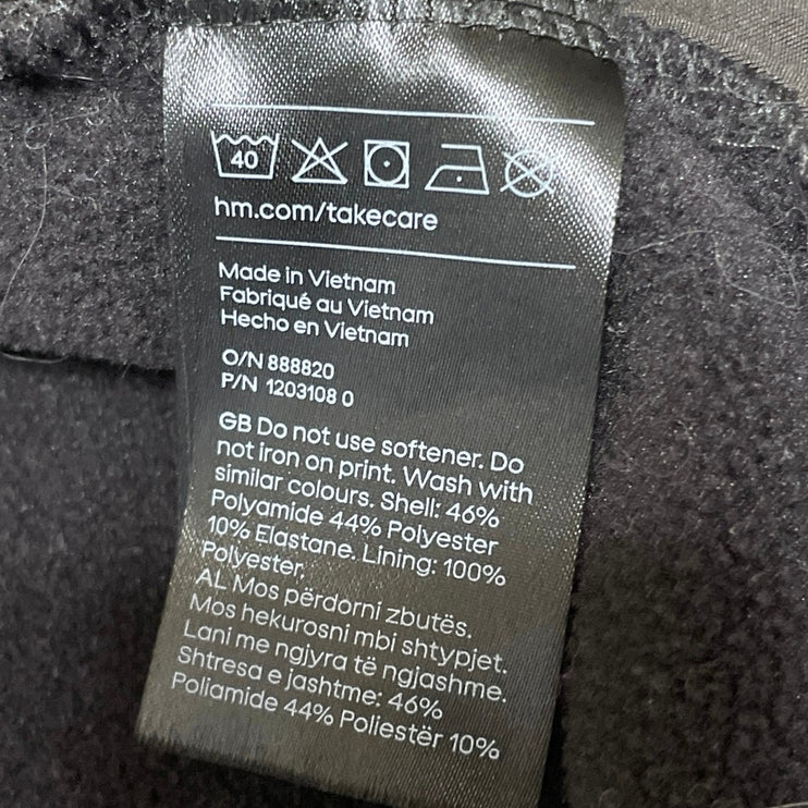 H&M Move Women's Dark Gray Mid Layer Hoodie Hooded Full Zip Coat Jacket Size L