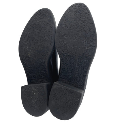 Zara Women's Black Leather Almond Toe Buckle Strap Ankle Boots Booties Size 8