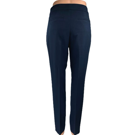 Jones New York Women's Navy Blue Stretch Straight Leg Trouser Dress Pants Size 2