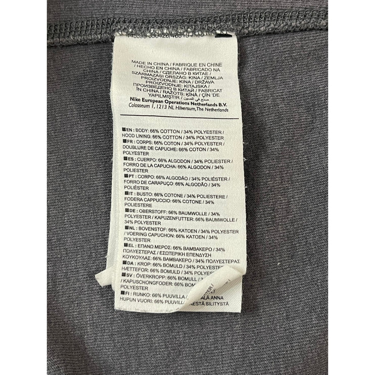 Nike Women's Gray Full Zip Long Sleeve Hooded Hoodie Active Sports Coat Jacket L