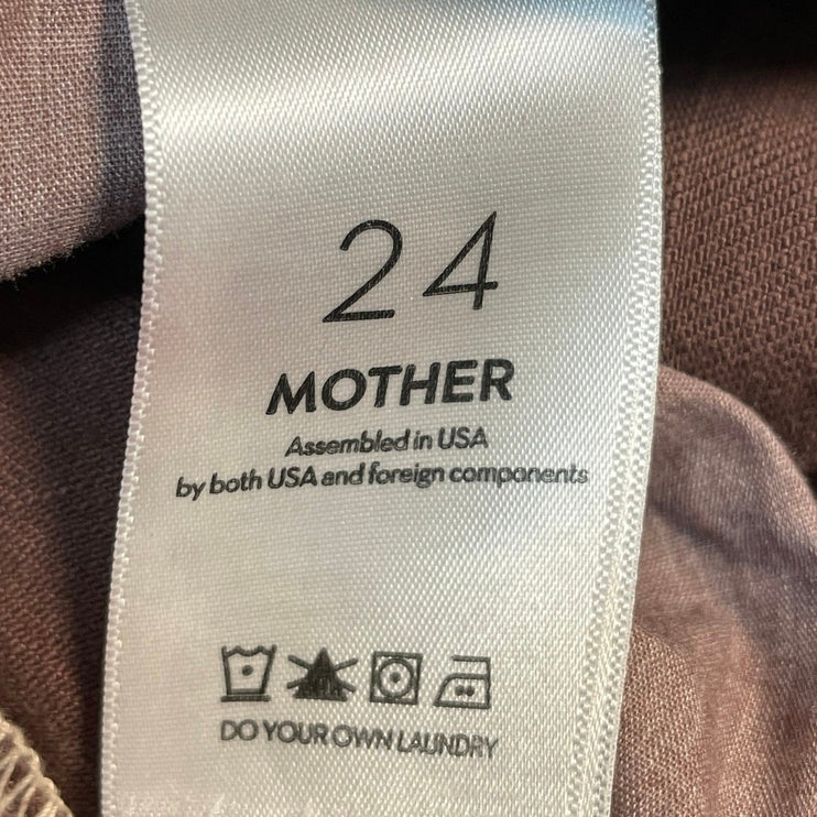 Mother Superior Women's Brown High Waisted Wide Leg Denim Jeans Pants Size 24