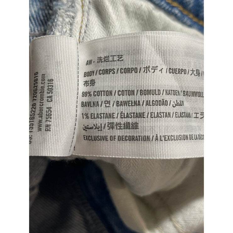 Abercrombie & Fitch The 90s Straight Ultra High Rise Blue Denim Jeans Size 27