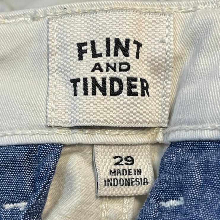 Flint and Tinder Gray Mid Rise Straight Golf Chino Khaki Bermuda Shorts Size 29