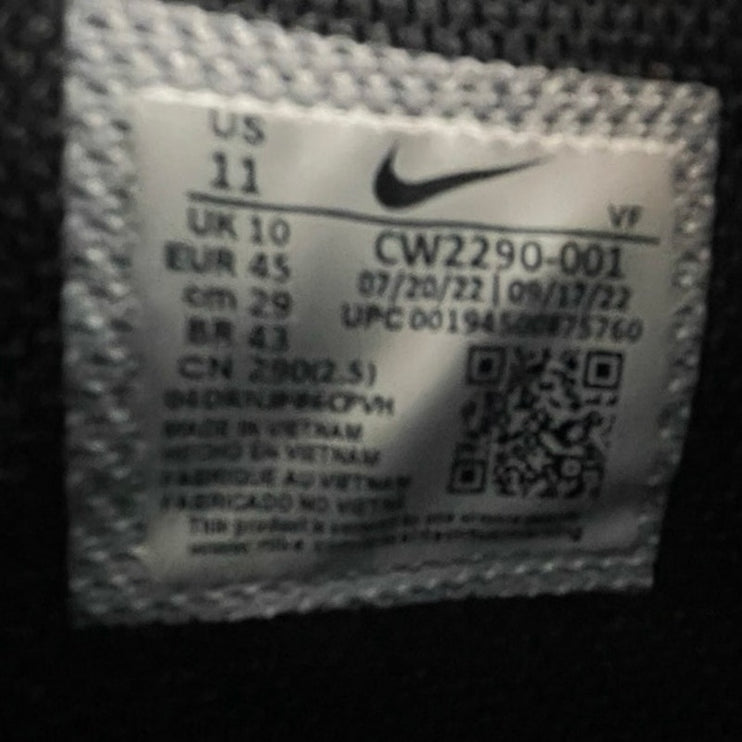 Nike Air Force 1 Black Leather High Top Round Toe Athletic Sneakers Shoes Sz 11