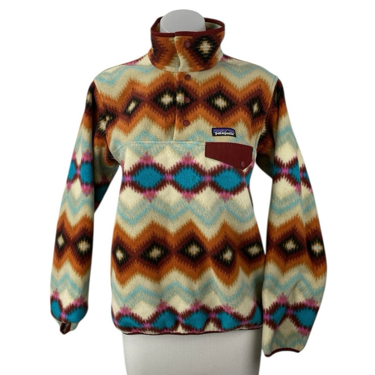 Patagonia Synchilla Snap T Timber Twist Aztec Multicolor Long Sleeve Sweater S