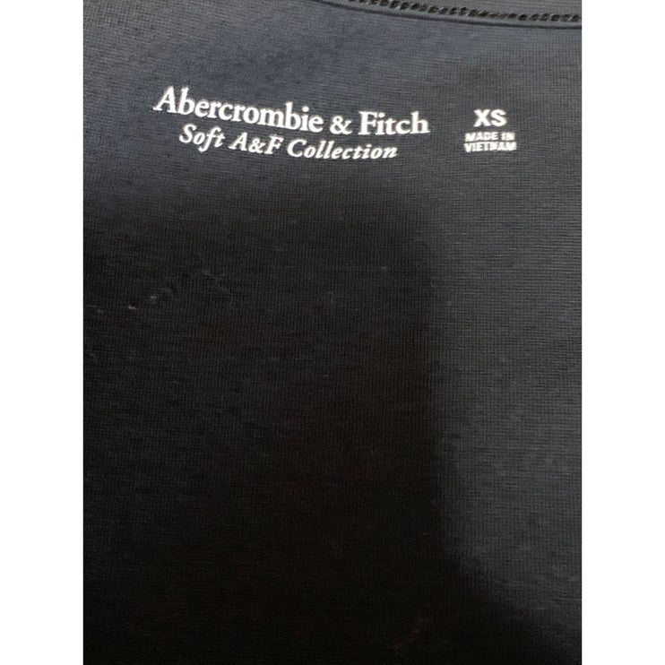Abercrombie & Fitch Black Long Sleeve Square Neck Knit Thong Bodysuit Top Size S