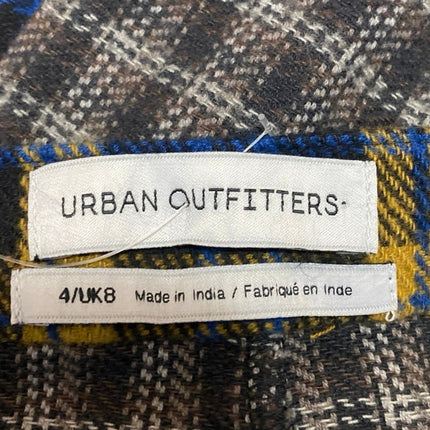 Urban Outfitters Women's Multicolor Plaid Patchwork Wide Leg Trousers Pants 4