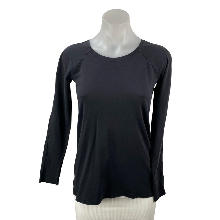 Lululemon Women's Black Long Sleeve Running Yoga Athletic T Shirt Tee Top Size 2