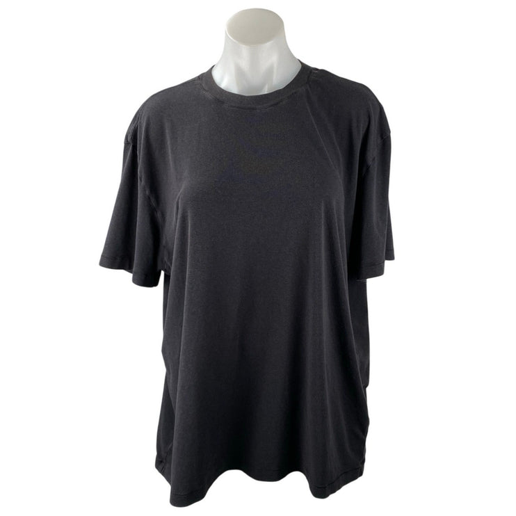 Skims Women's Black Crewneck Short Sleeve Oversized Casual Tee T-shirt Top Sz M