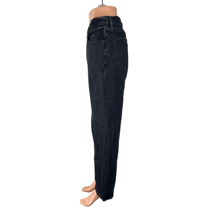 Abercrombie & Fitch The 90s Baggy Low Rise Black Wide Leg Denim Jeans Size 27