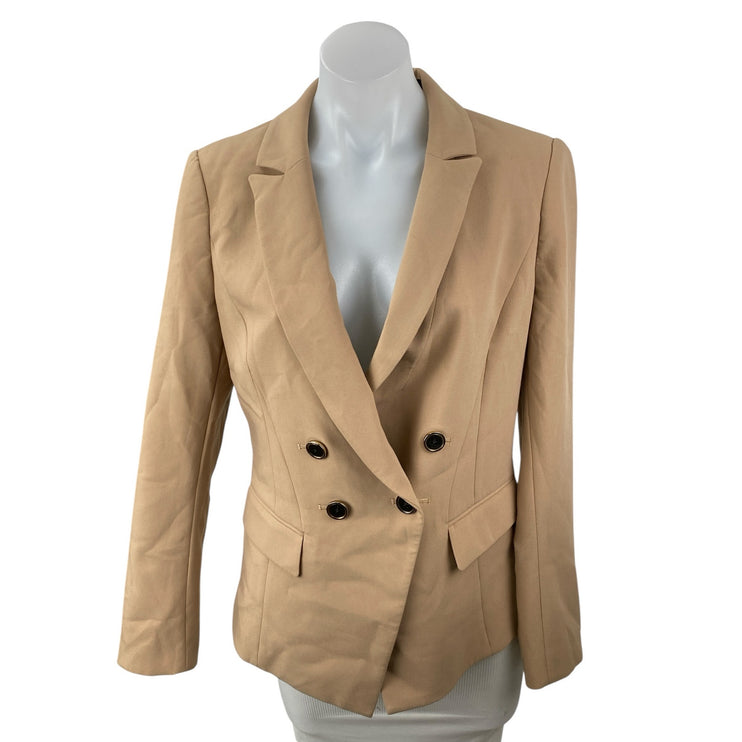 White House Black Market Praline Women's Brown Long Sleeve Blazer Coat Jacket 6