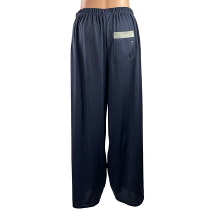 Gymshark Womens Navy Blue Mesh Straight Leg High Waisted Active Trousers Pants M