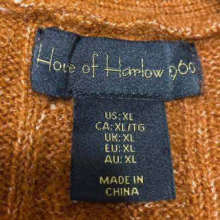 House of Harlow 1960 Women's Brown Long Sleeve Button Up Cardigan Sweater Top XL