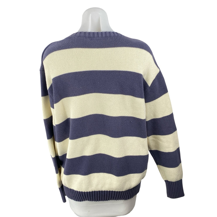 Brandy Melville Brianna Striped Crew Neck Long Sleeve Sweatshirt Sweater Top L
