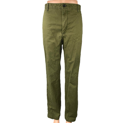 Banana Republic Green High Rise Authentic Chino Straight Ankle Trousers Pants 10