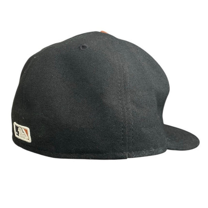 MLB Official Black Orange San Francisco Giants Baseball Sport Flat Cap Hat 7 3/8