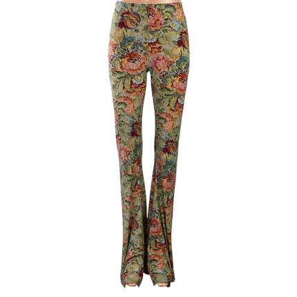 Show Me Your Mumu Multicolor Floral Paisley Hight Waist Flared Trouser Pants S