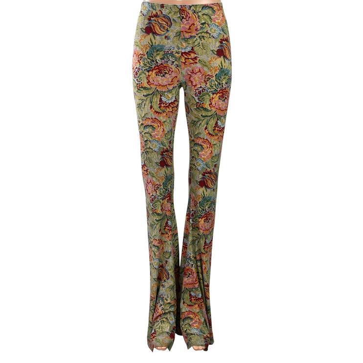 Show Me Your Mumu Multicolor Floral Paisley Hight Waist Flared Trouser Pants S