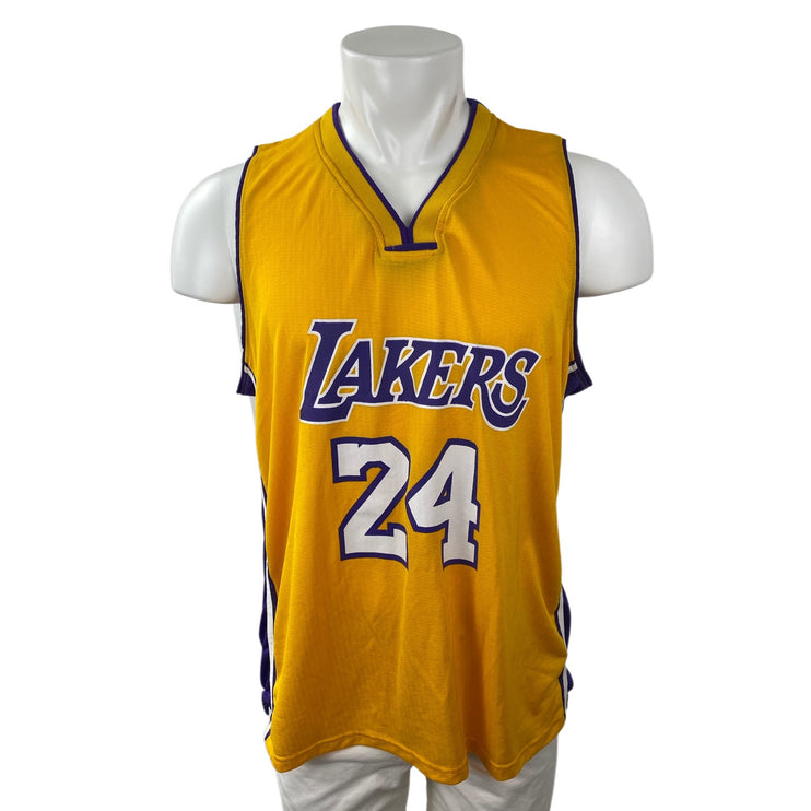 NBA Los Angeles Lakers Kobe Bryant Yellow Basketball Muscle Jersey Tank Top XL