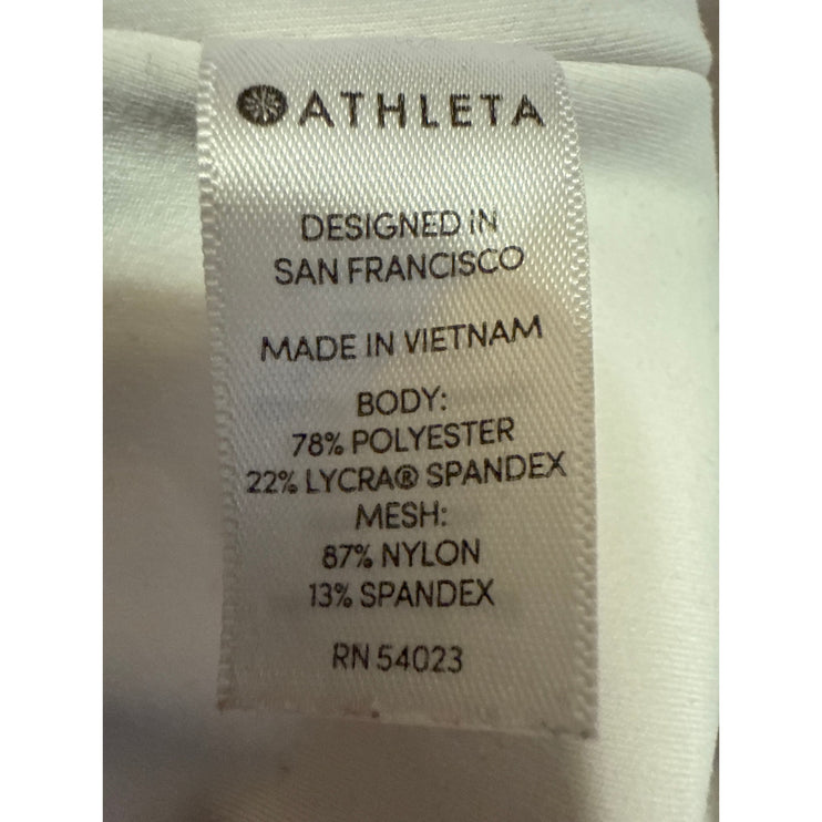 Athleta Salutation Stash White High Rise Mesh Skinny Fitness Leggings Pants XS