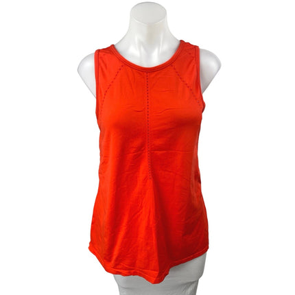 Athleta Ultimate Hybrid Coral Sleeveless Split Mesh Yoga Athletic Tank Top Sz M