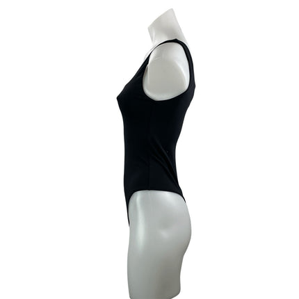Aritzia Babaton Black Gray Sleeveless Square Neck Shapewear Bodysuits Top Size S