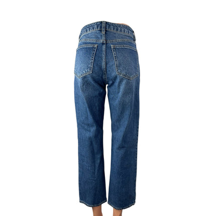 H&M Women's Blue Medium Wash High Waisted Straight Leg Denim Jeans Size 4