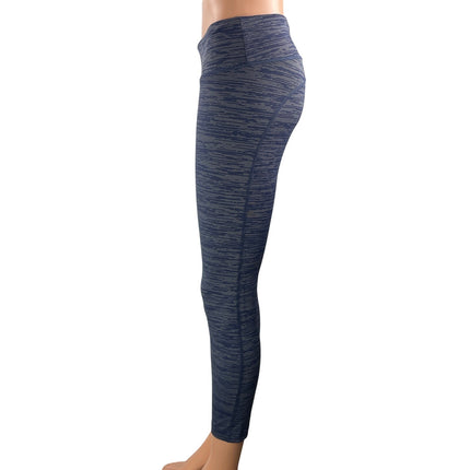 Outdoor Voices Womens Blue Space Dye Athletic Cropped Skinny Leggings Pants Sz M